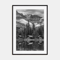 Wooden Cabin Logs Photo B&W No 1 Poster