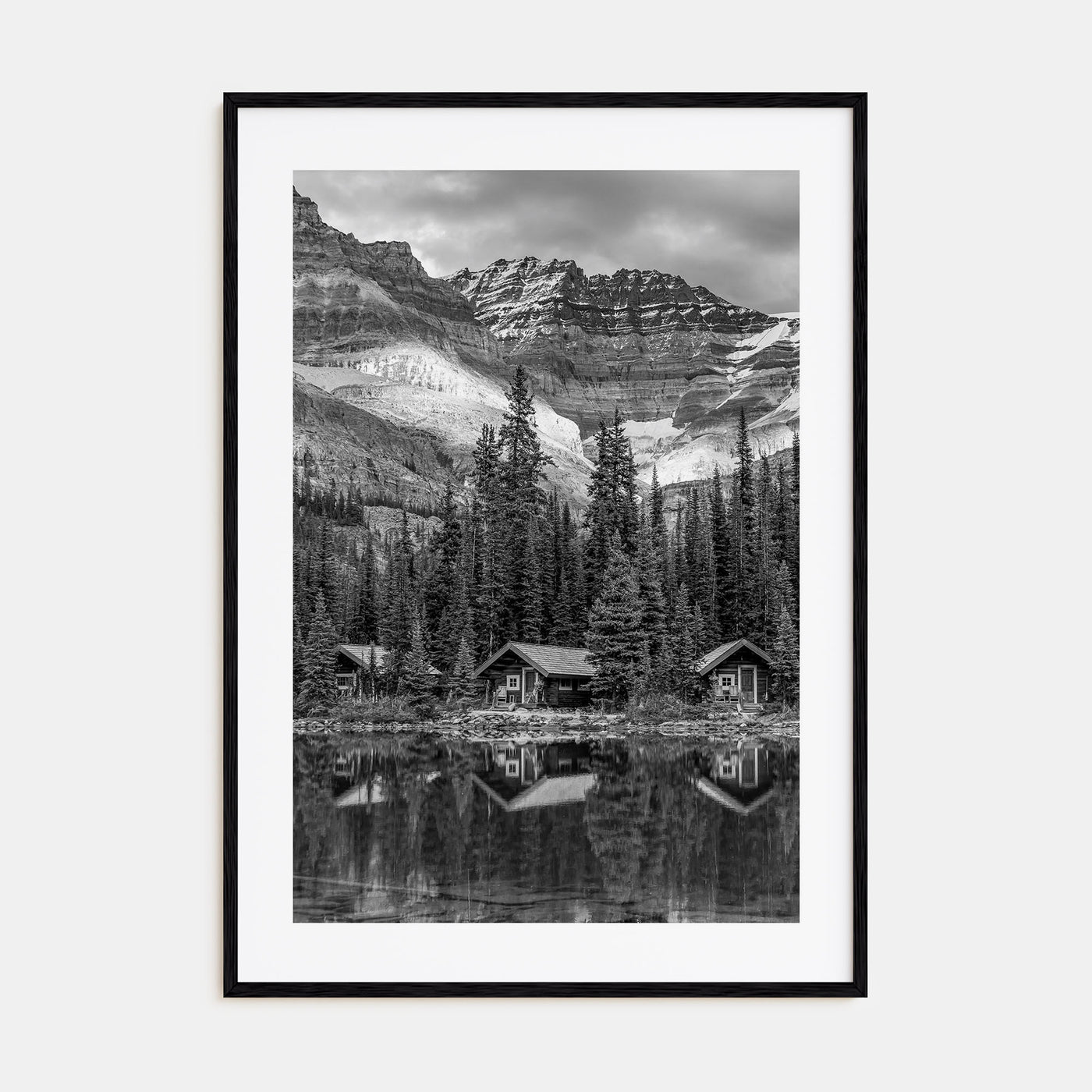 Wooden Cabin Logs Photo B&W No 1 Poster