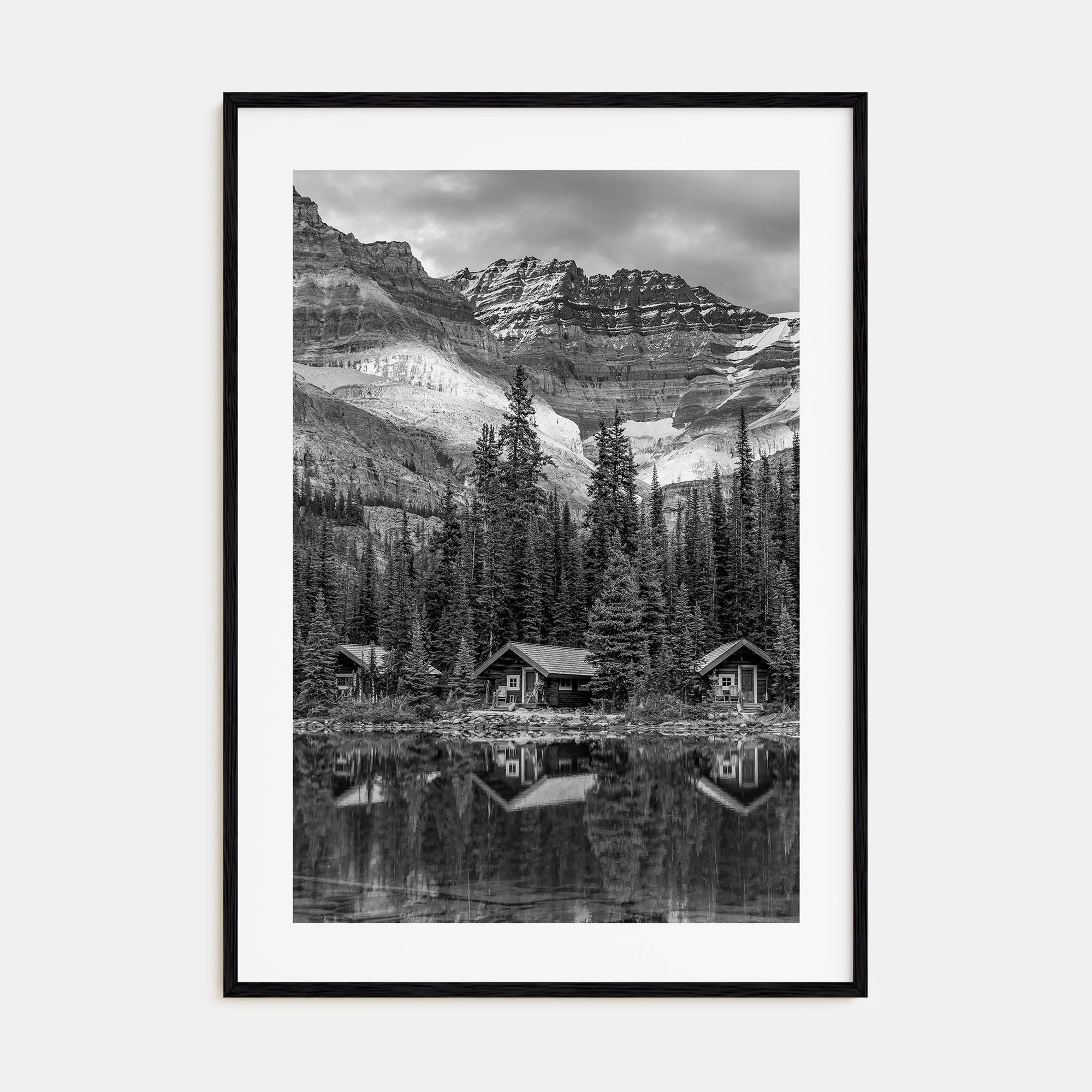 Wooden Cabin Logs Photo B&W No 1 Poster