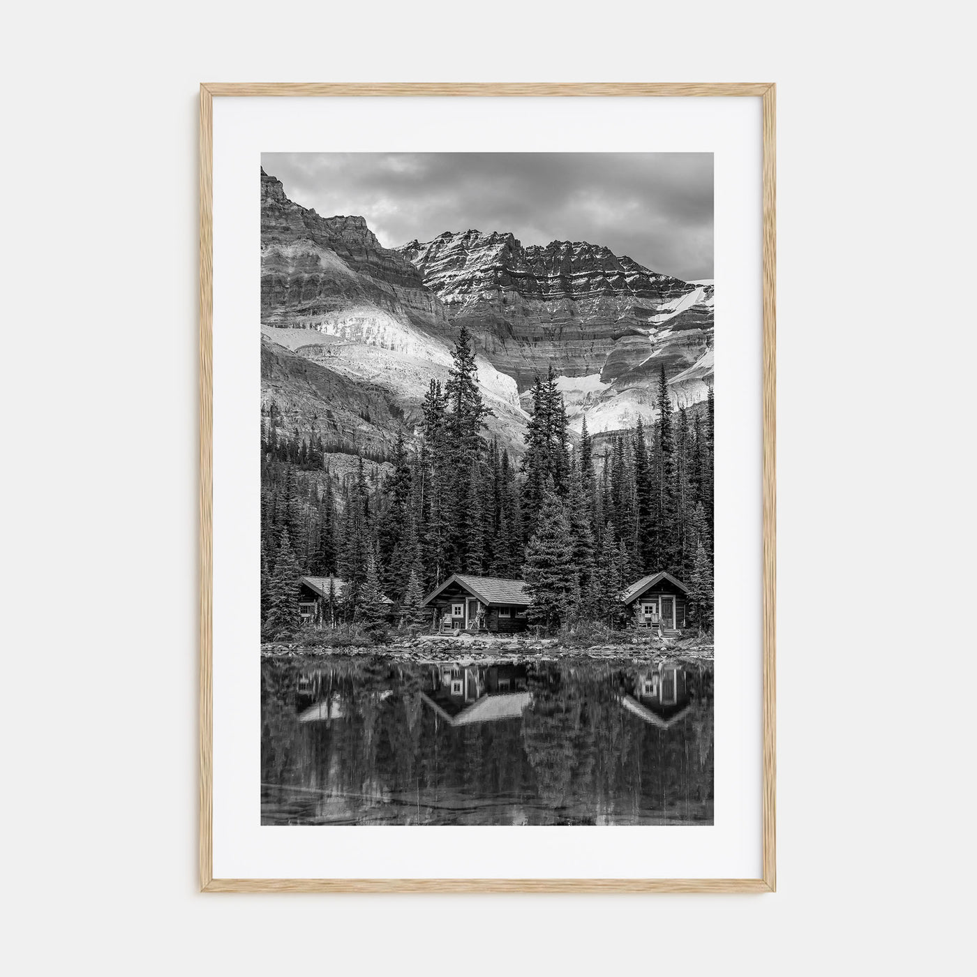 Wooden Cabin Logs Photo B&W No 1 Poster