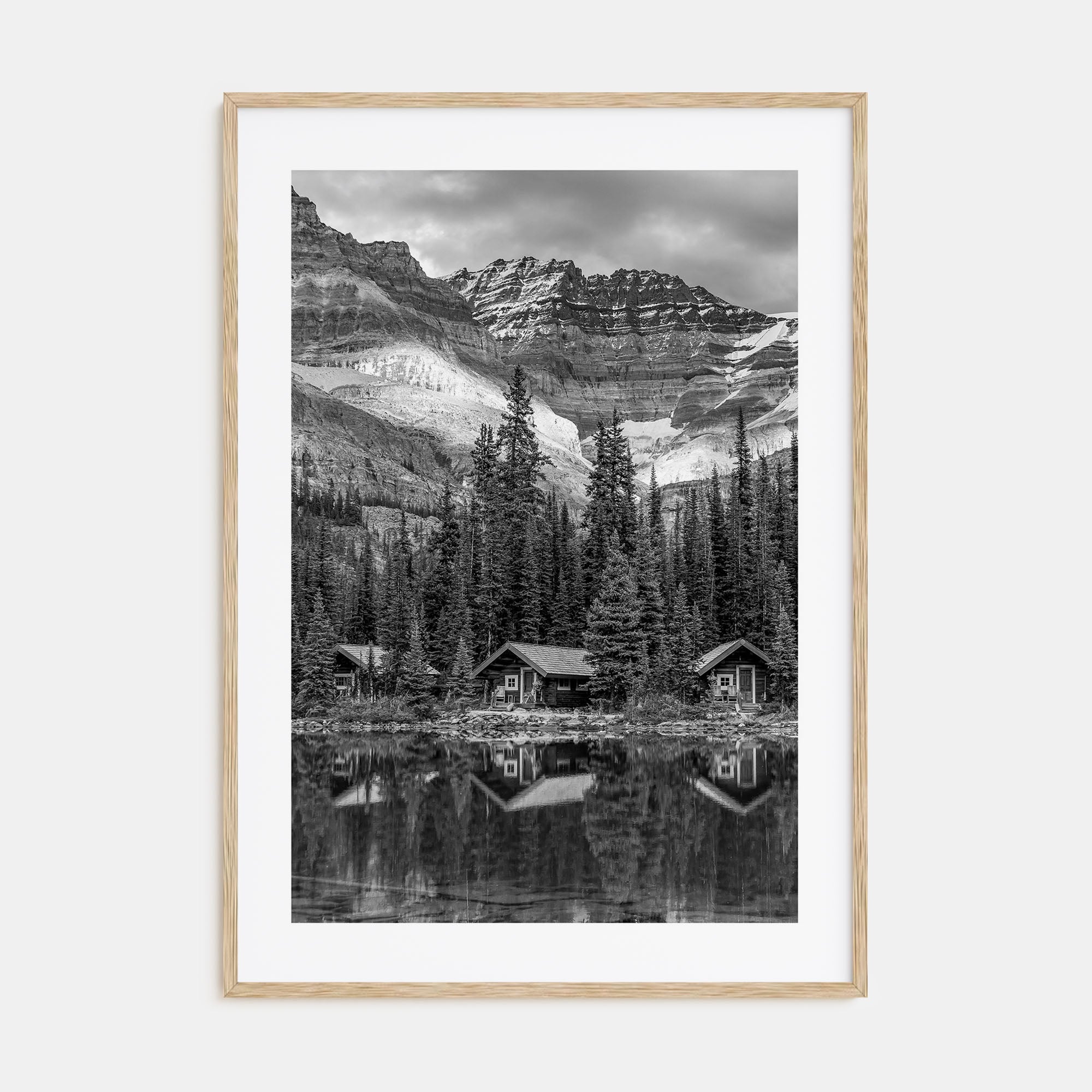 Wooden Cabin Logs Photo B&W No 1 Poster