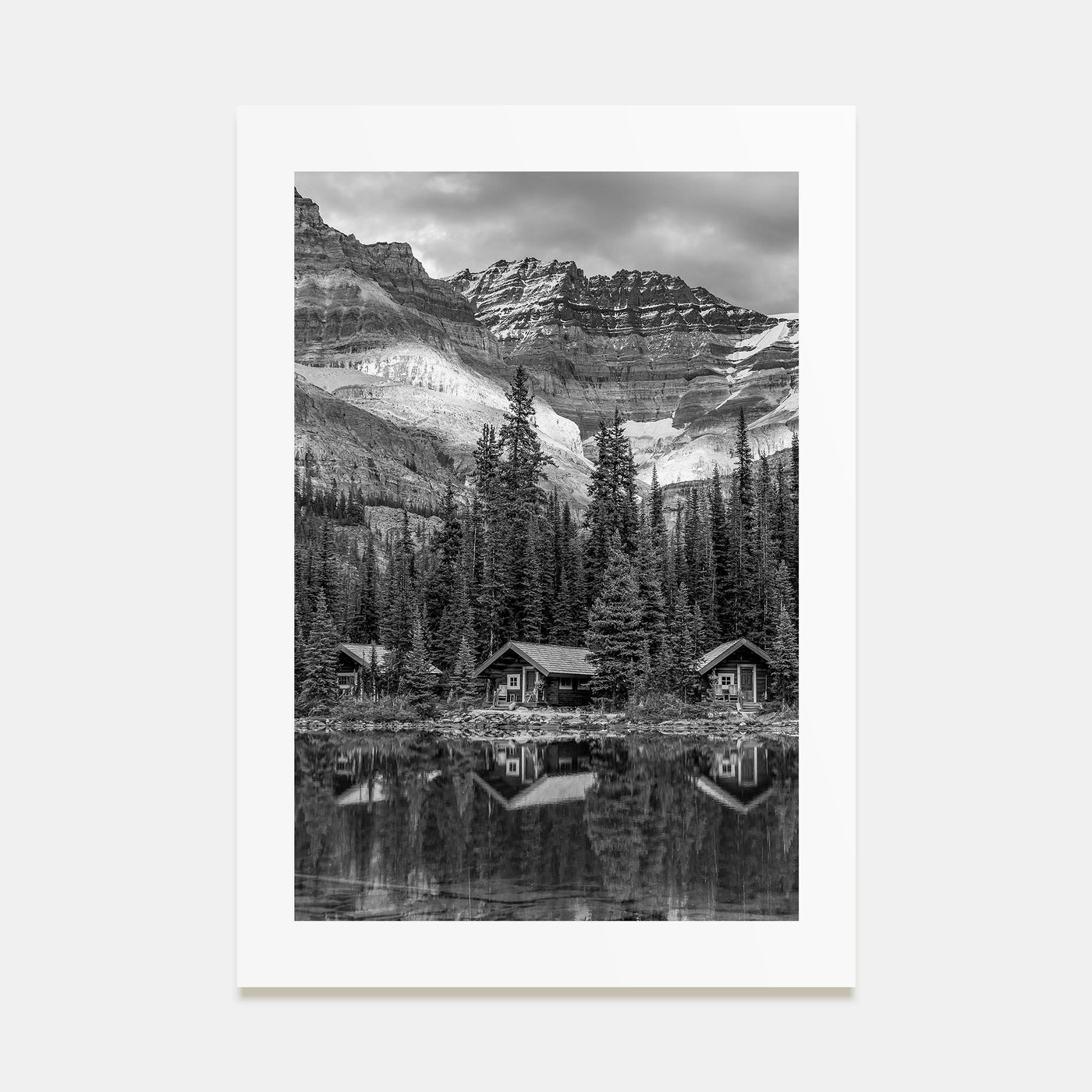 Wooden Cabin Logs Photo B&W No 1 Poster