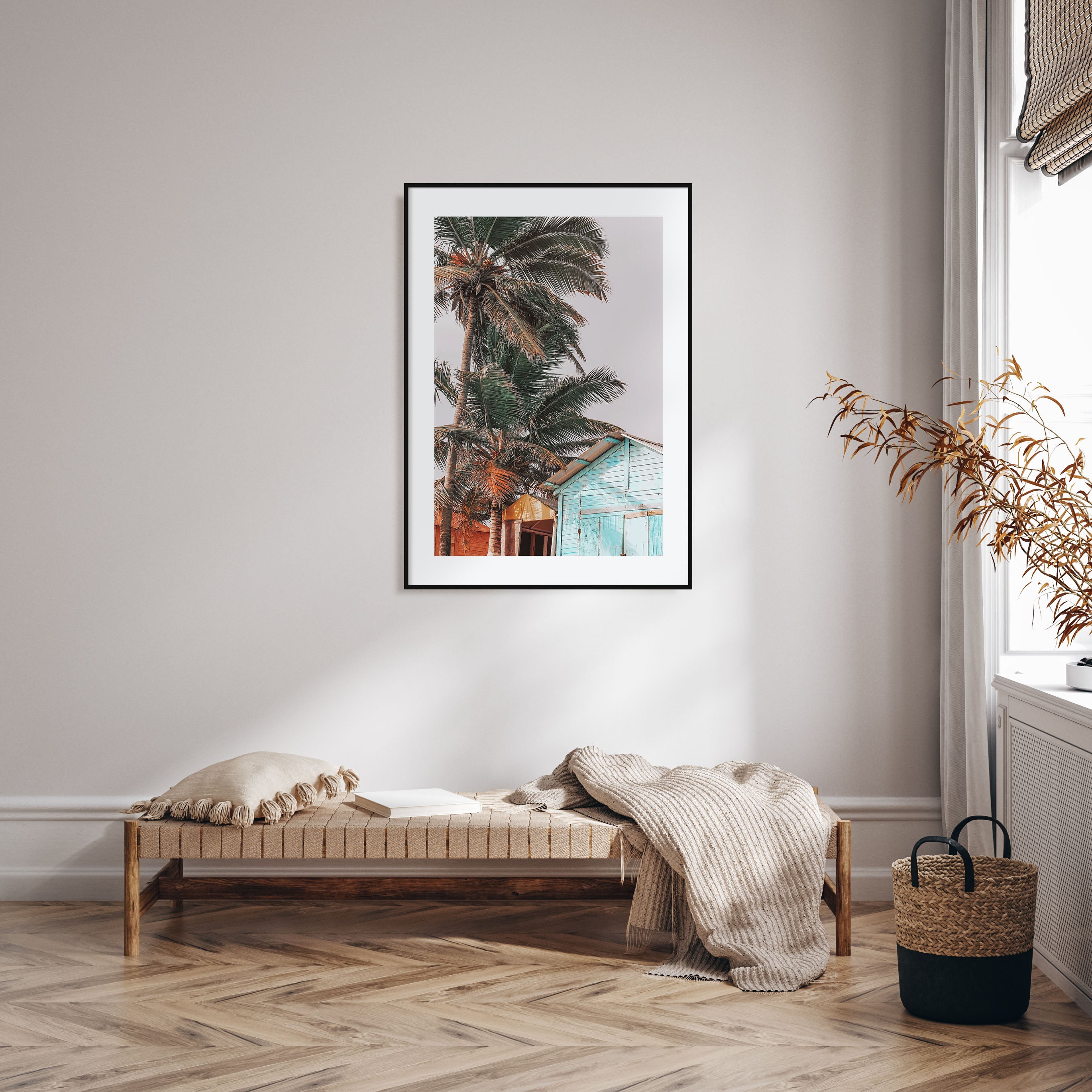 Wooden Cabin Logs Photo Color Poster