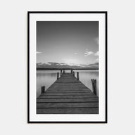 Wooden Dock Photo B&W Poster
