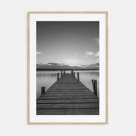 Wooden Dock Photo B&W Poster