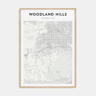 Woodland Hills Map Portrait Poster
