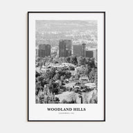 Woodland Hills Portrait B&W Poster