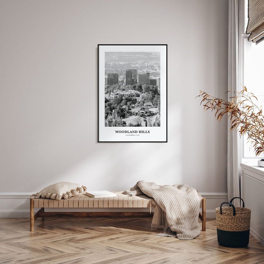 Woodland Hills Portrait B&W Poster