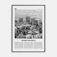 Woodland Hills Travel B&W Poster