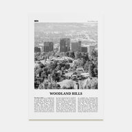 Woodland Hills Travel B&W Poster