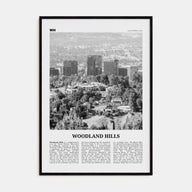 Woodland Hills Travel B&W Poster