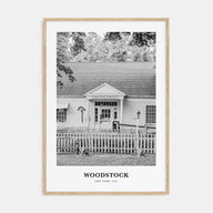 Woodstock, New York Portrait B&W Poster