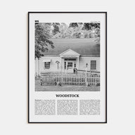 Woodstock, New York Travel B&W Poster