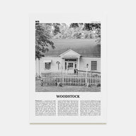 Woodstock, New York Travel B&W Poster