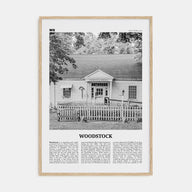 Woodstock, New York Travel B&W Poster