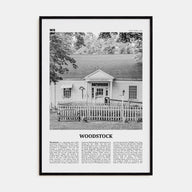 Woodstock, New York Travel B&W Poster
