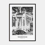 Woodstock, Vermont Portrait B&W Poster