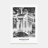 Woodstock, Vermont Portrait B&W Poster