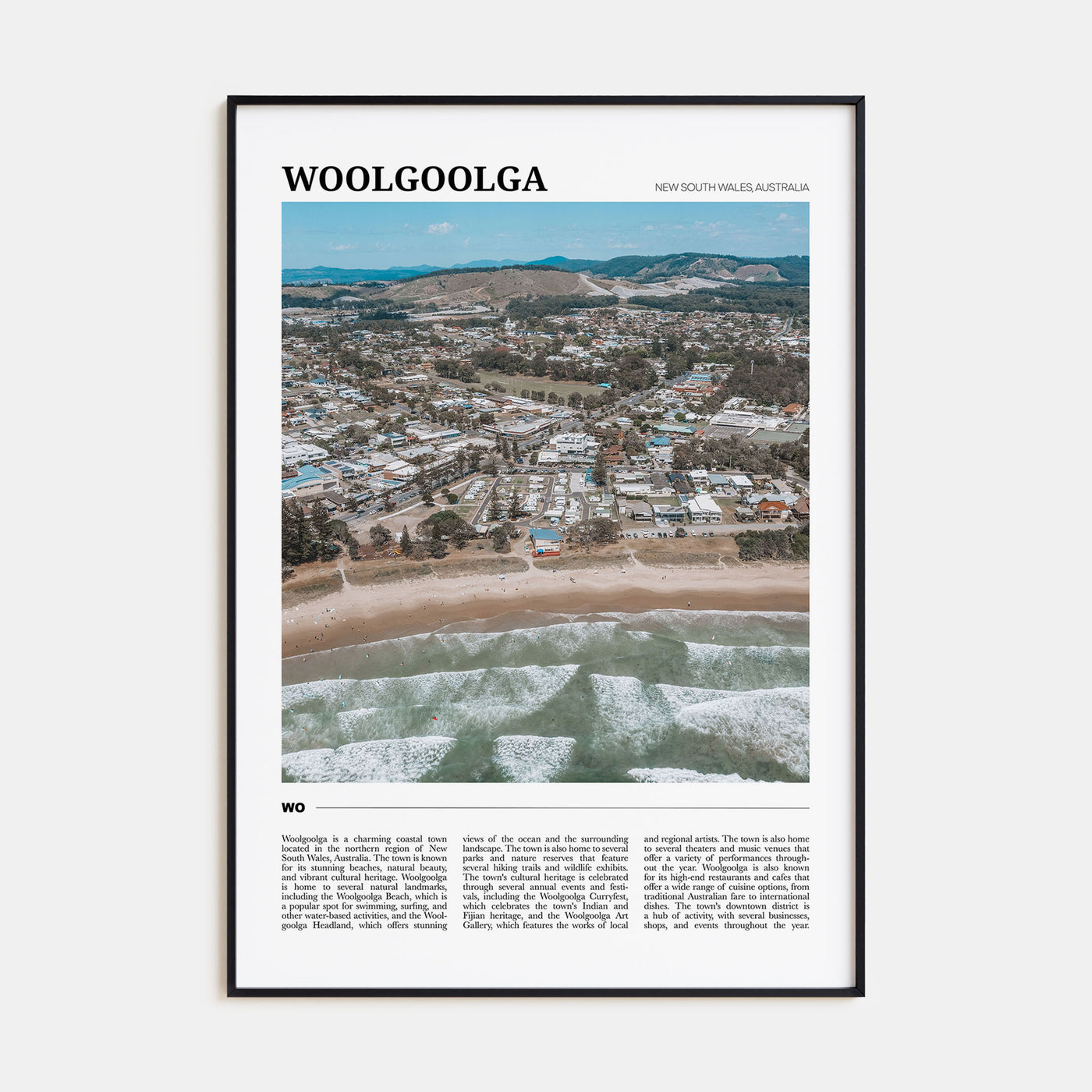 Woolgoolga Travel Color Poster