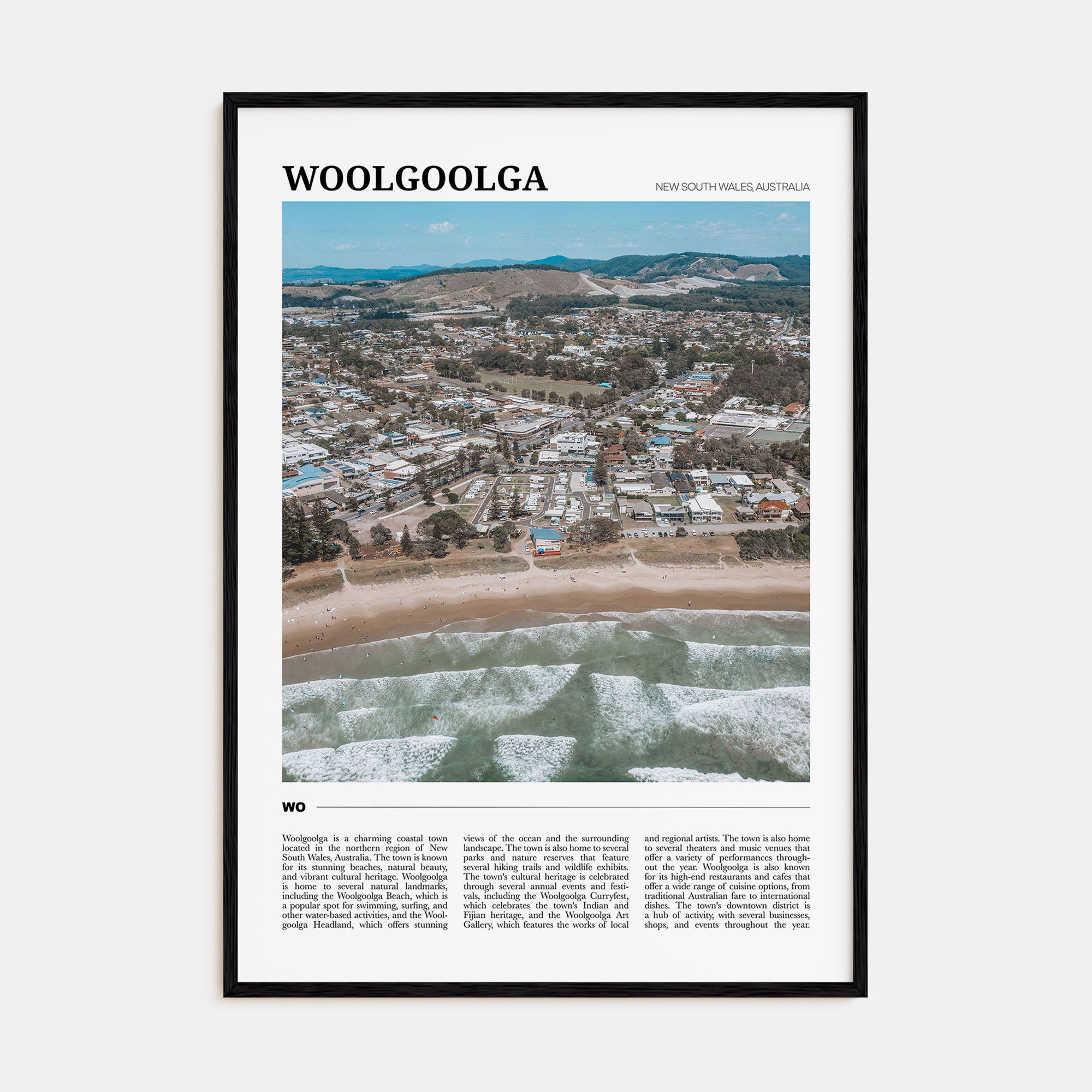 Woolgoolga Travel Color Poster