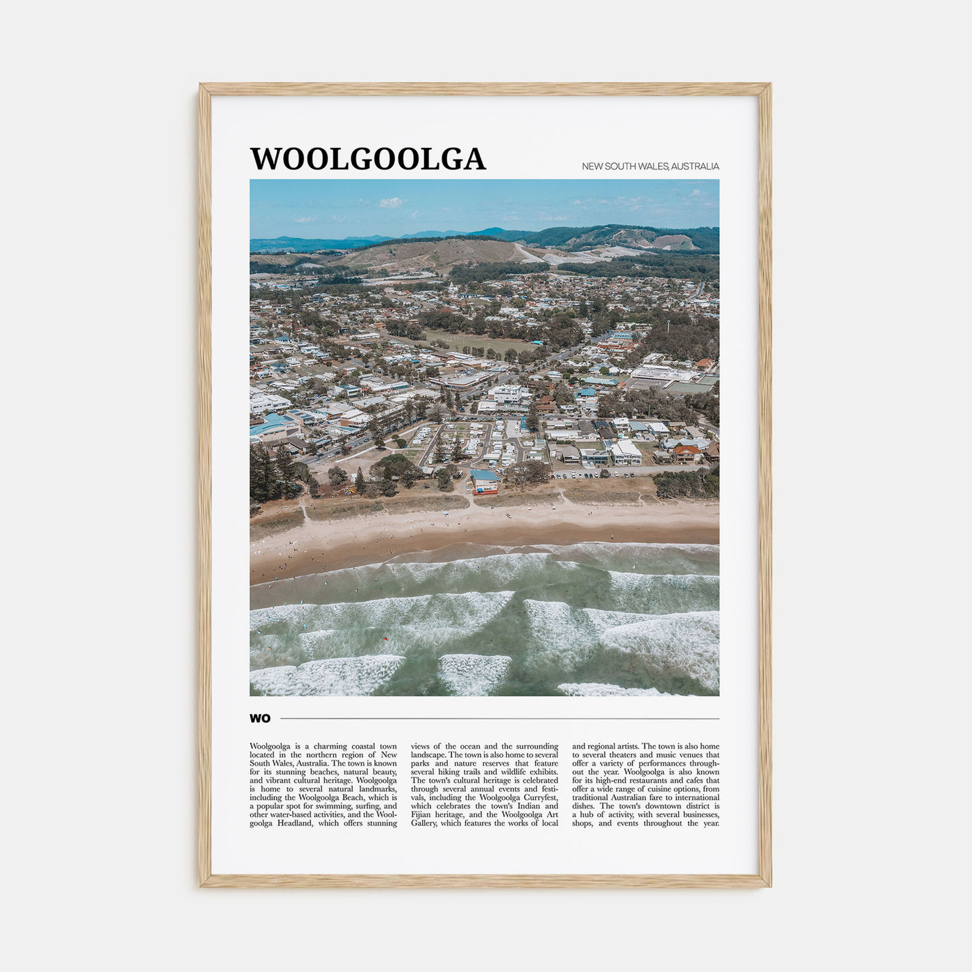 Woolgoolga Travel Color Poster