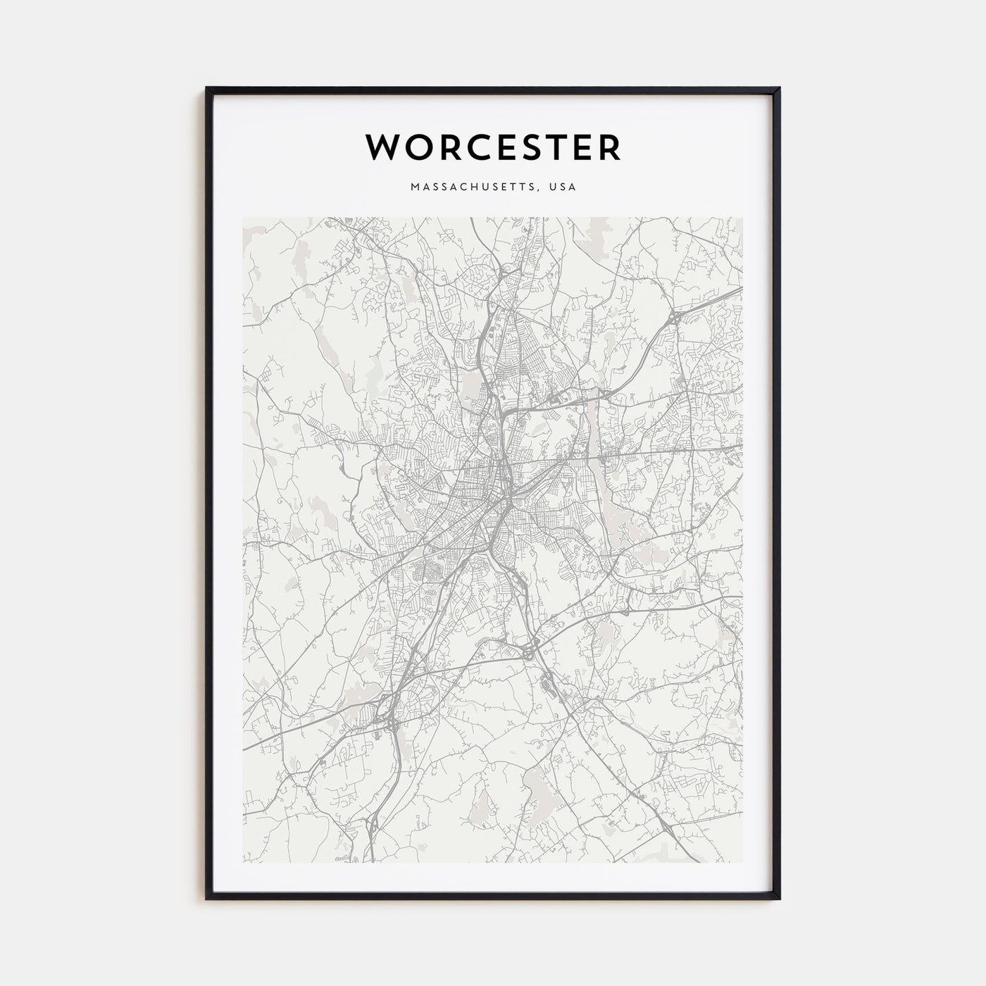 Worcester Map Portrait Poster