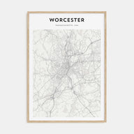 Worcester Map Portrait Poster