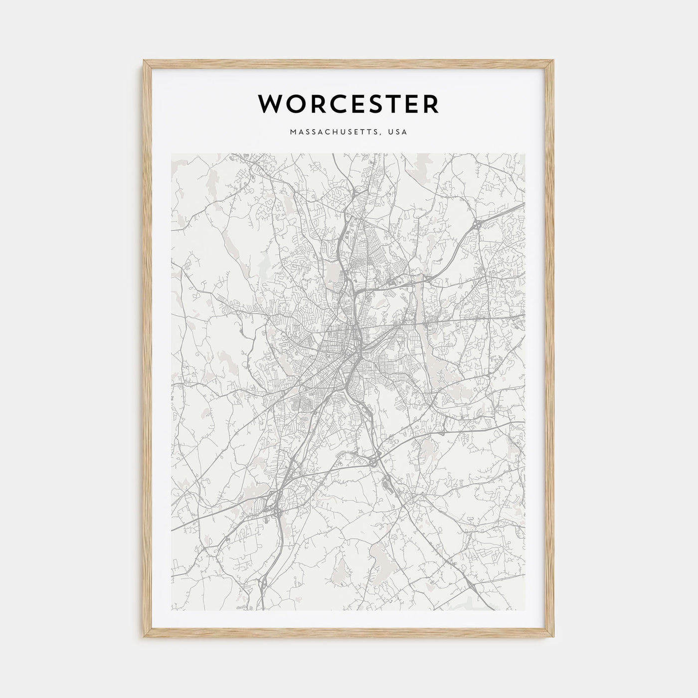 Worcester Map Portrait Poster