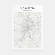 Worcester Map Portrait Poster