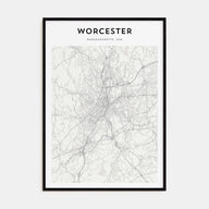 Worcester Map Portrait Poster