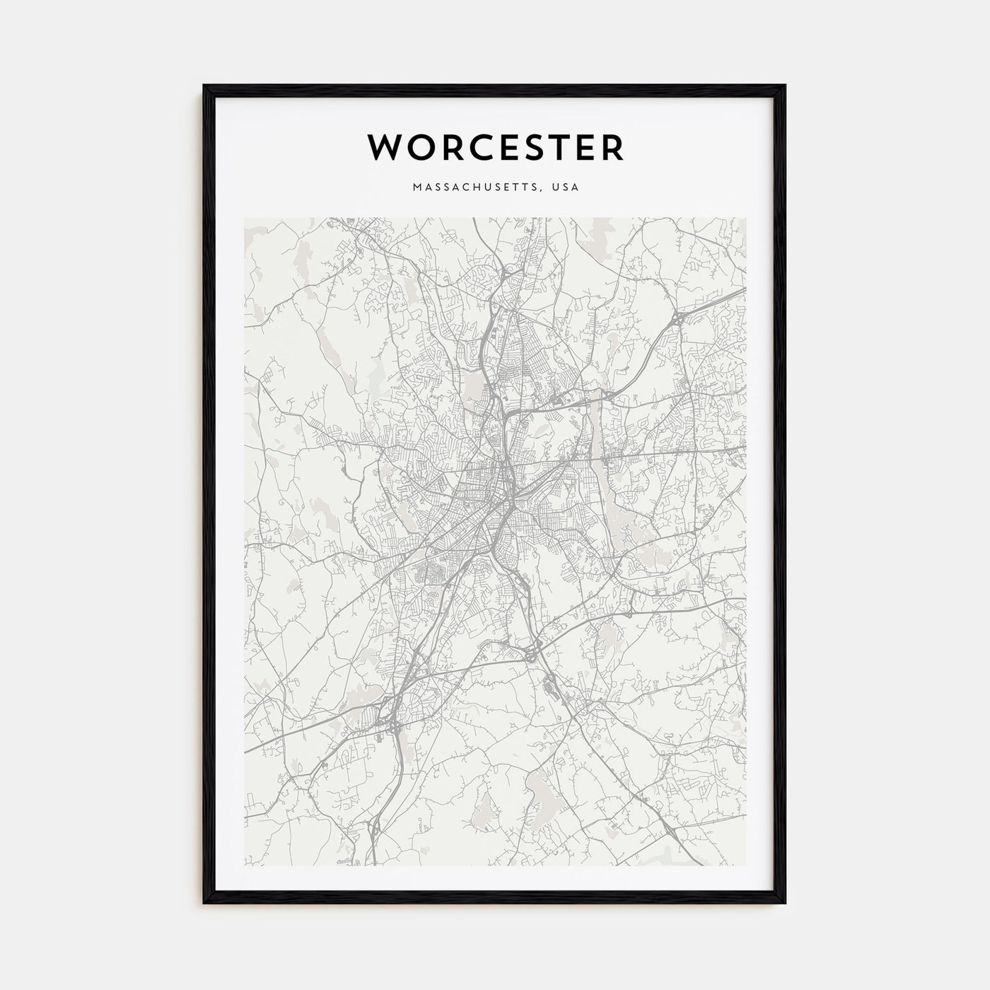 Worcester Map Portrait Poster