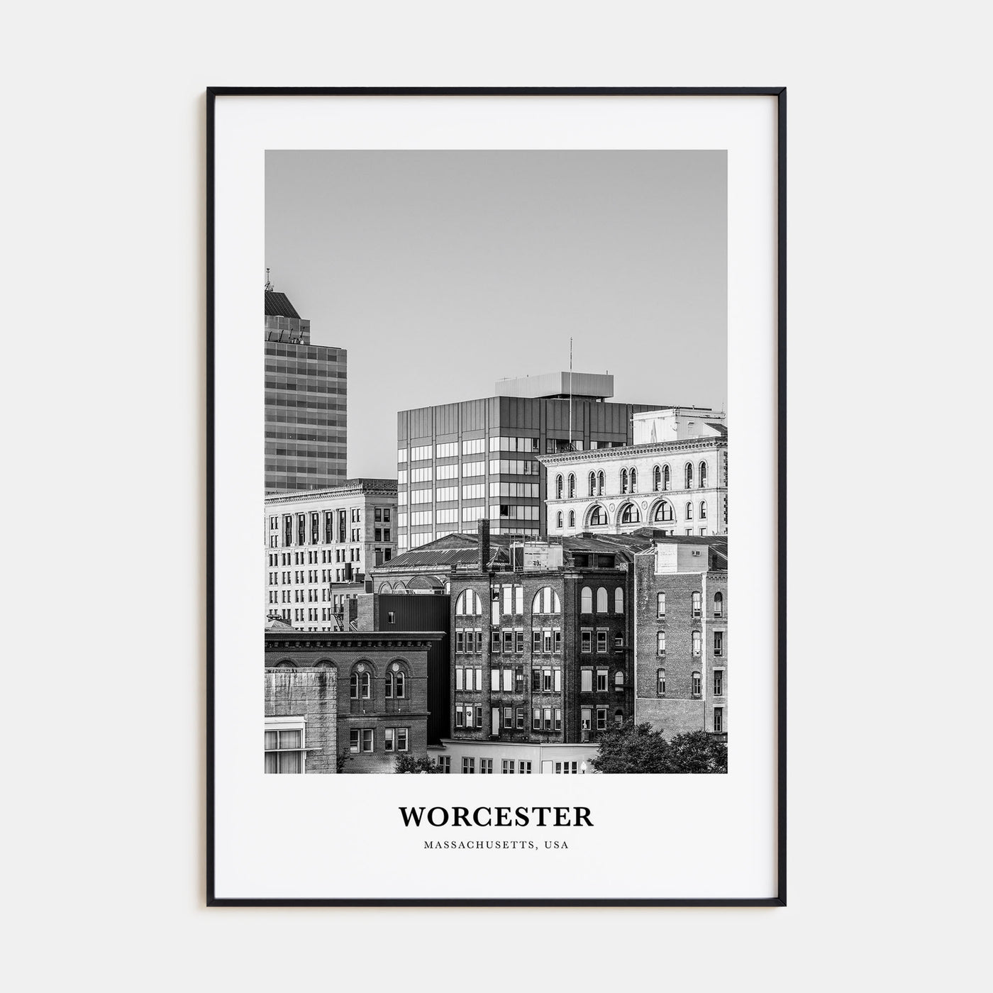 Worcester Portrait B&W Poster