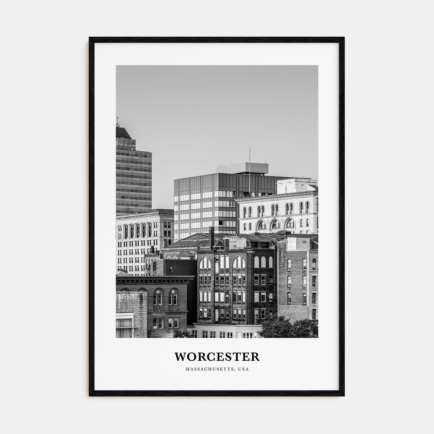 Worcester Portrait B&W Poster