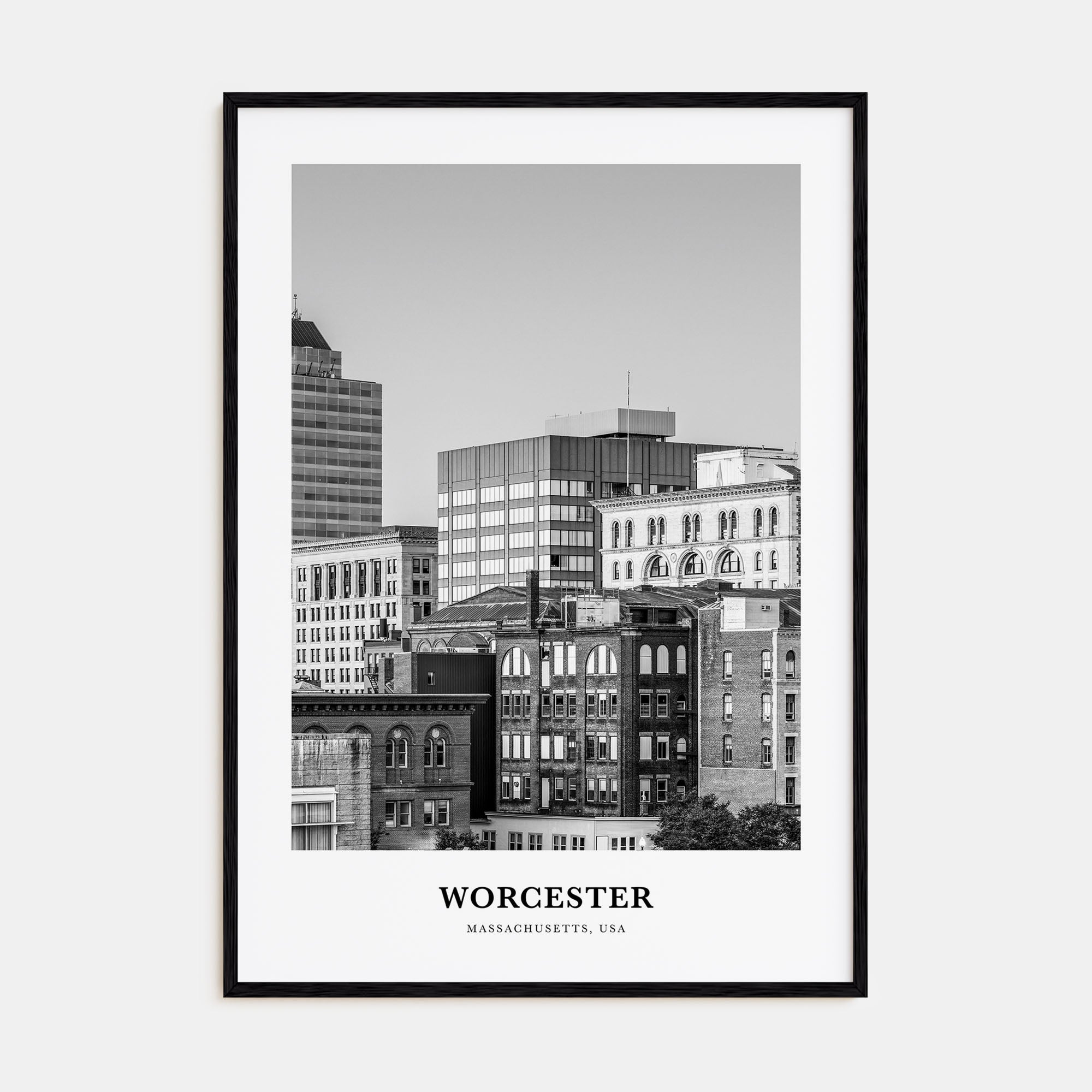 Worcester Portrait B&W Poster