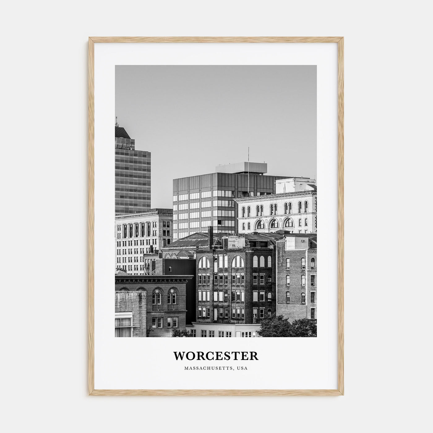 Worcester Portrait B&W Poster