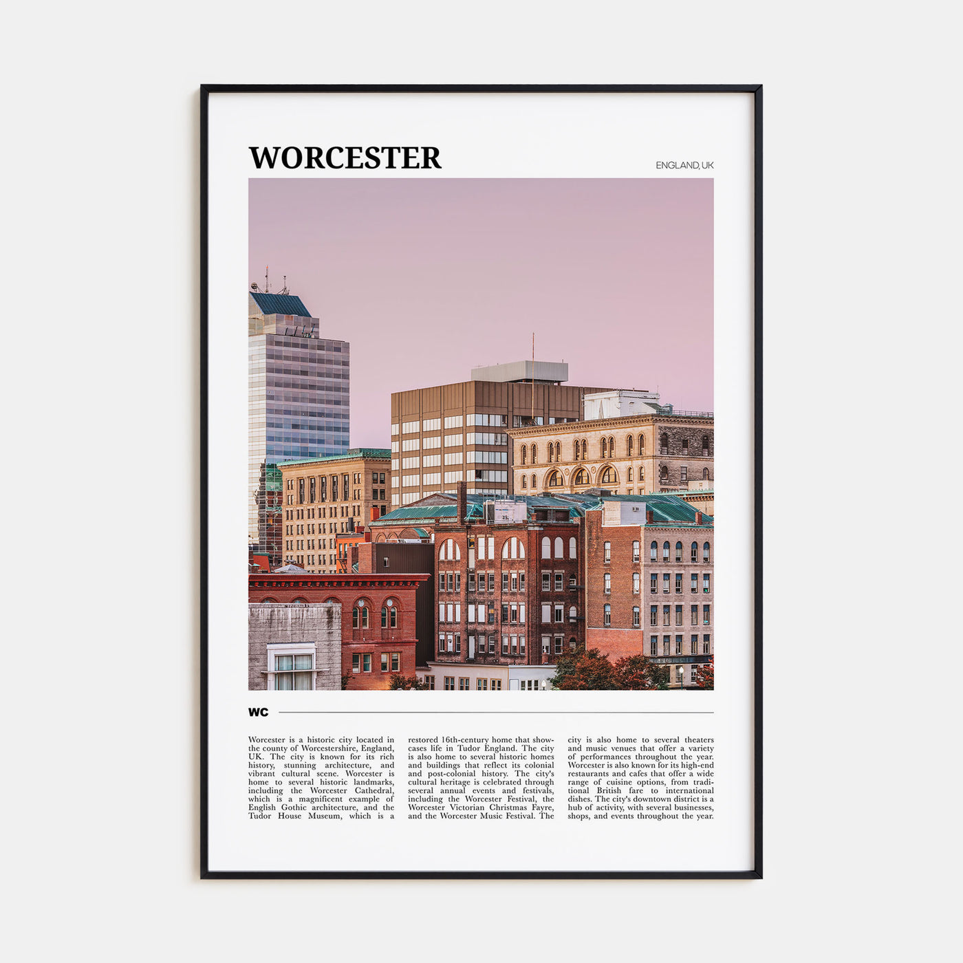 Worcester Travel Color Poster