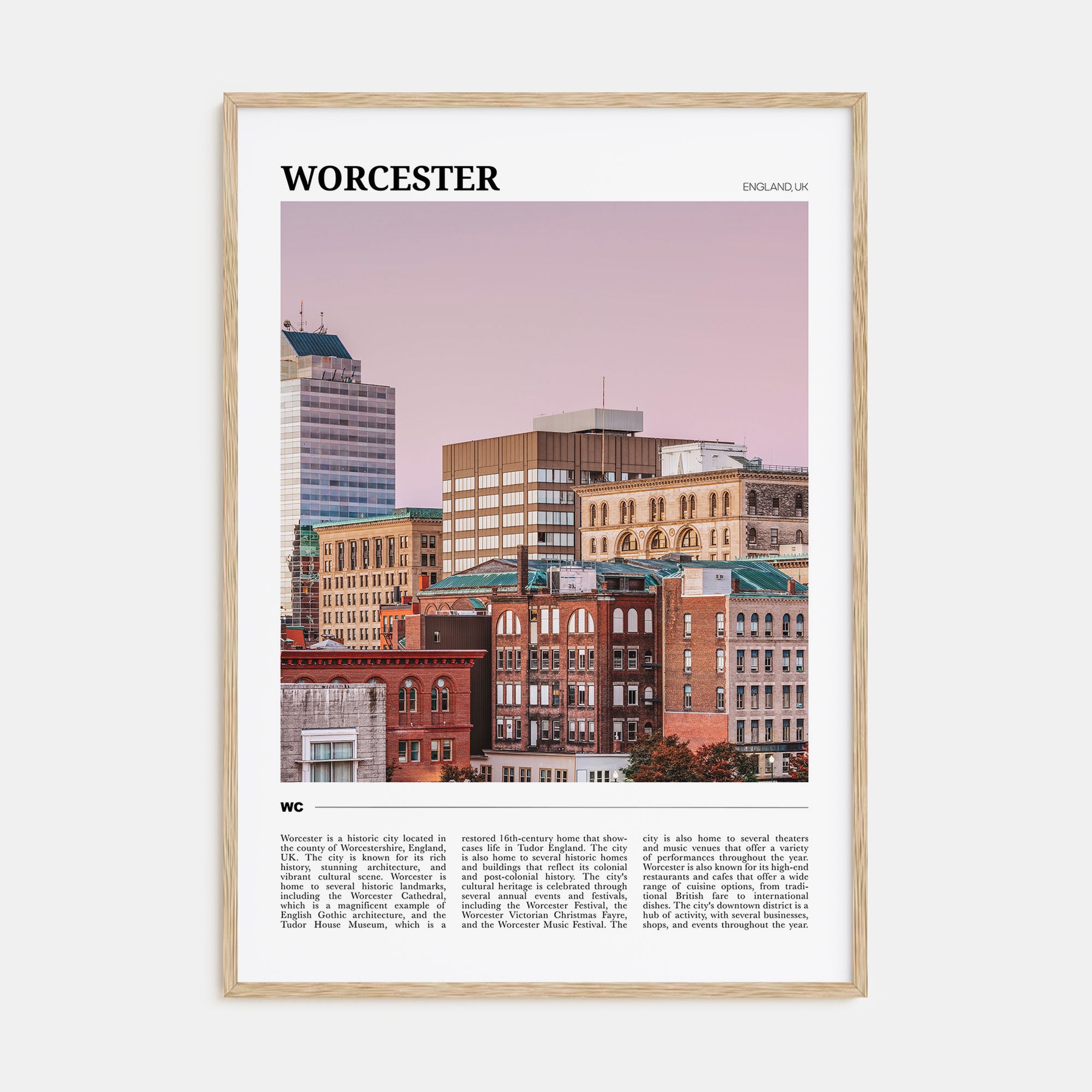 Worcester Travel Color Poster