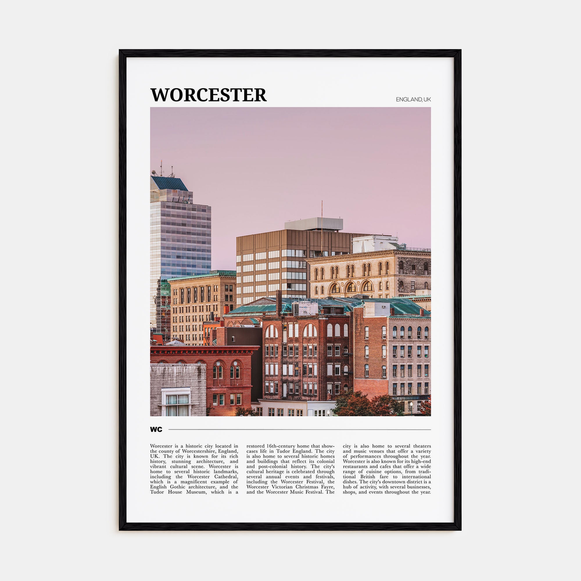 Worcester Travel Color Poster