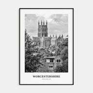 Worcestershire Portrait B&W Poster
