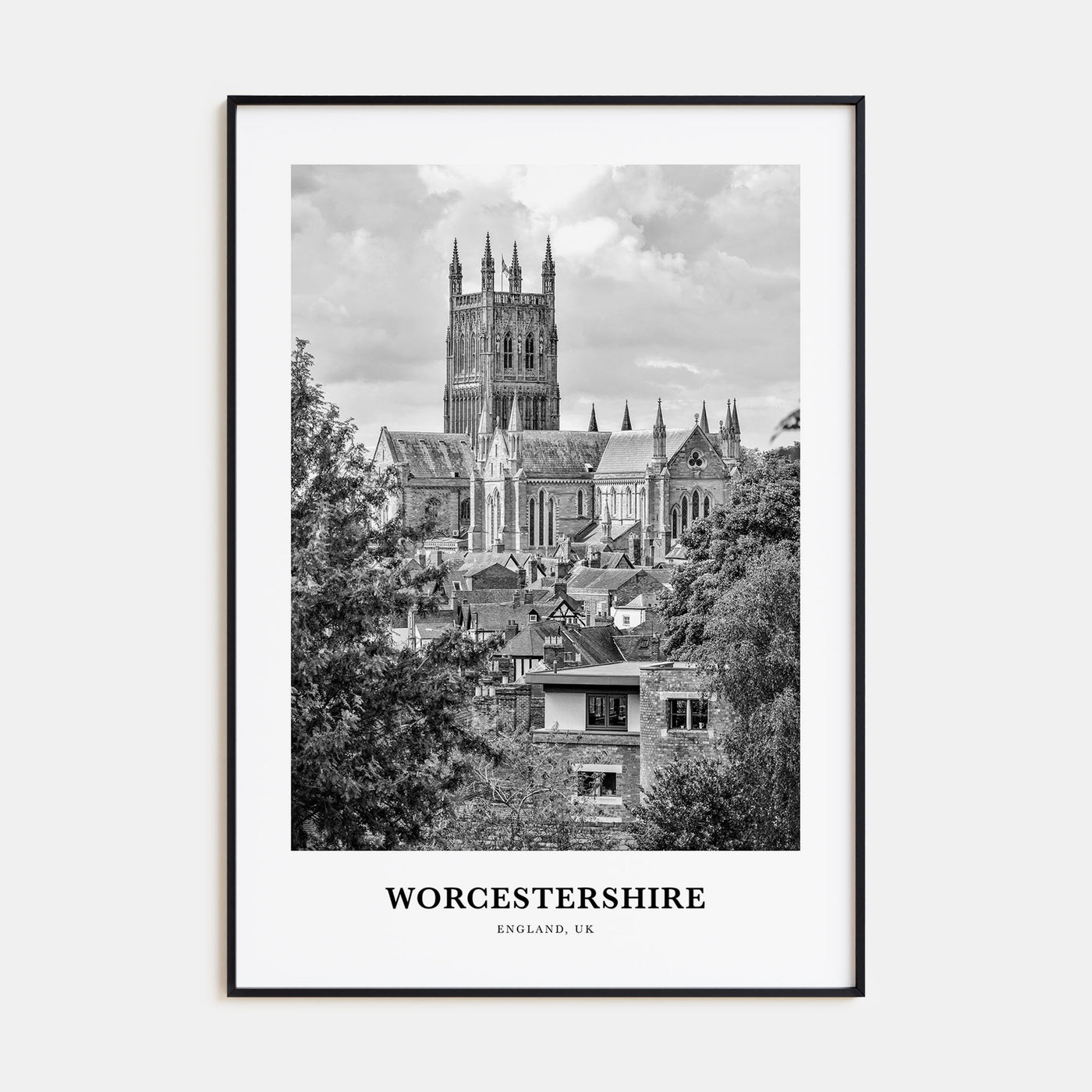 Worcestershire Portrait B&W Poster