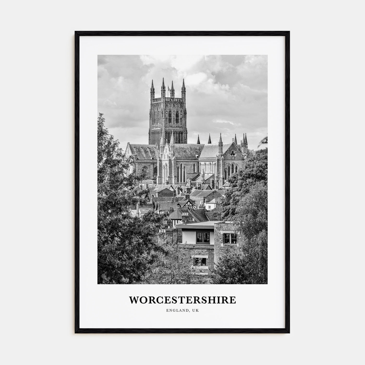 Worcestershire Portrait B&W Poster