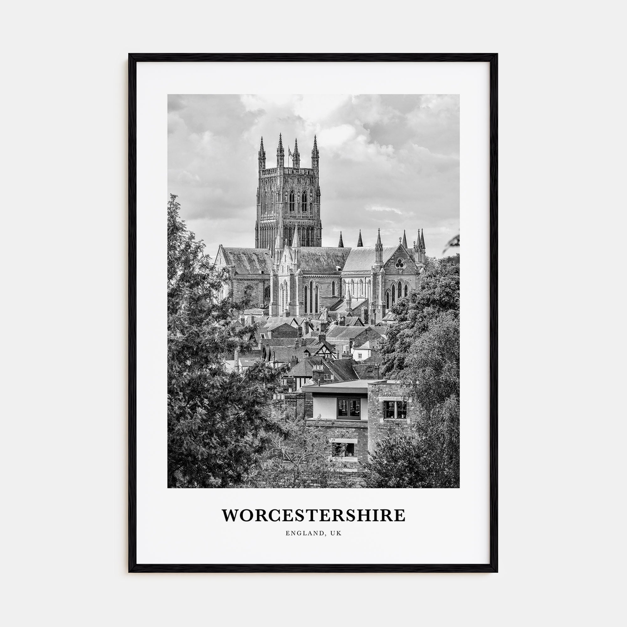 Worcestershire Portrait B&W Poster