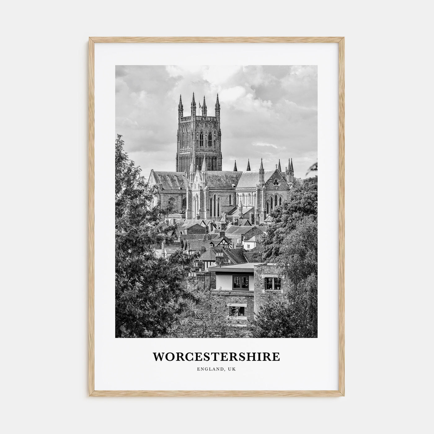 Worcestershire Portrait B&W Poster
