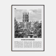Worcestershire Travel B&W Poster