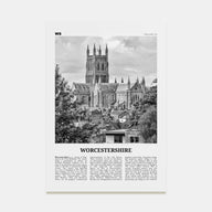 Worcestershire Travel B&W Poster