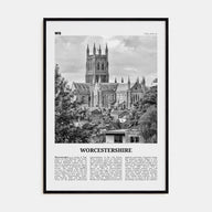 Worcestershire Travel B&W Poster