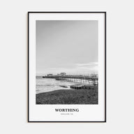 Worthing Portrait B&W Poster