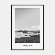 Worthing Portrait B&W Poster