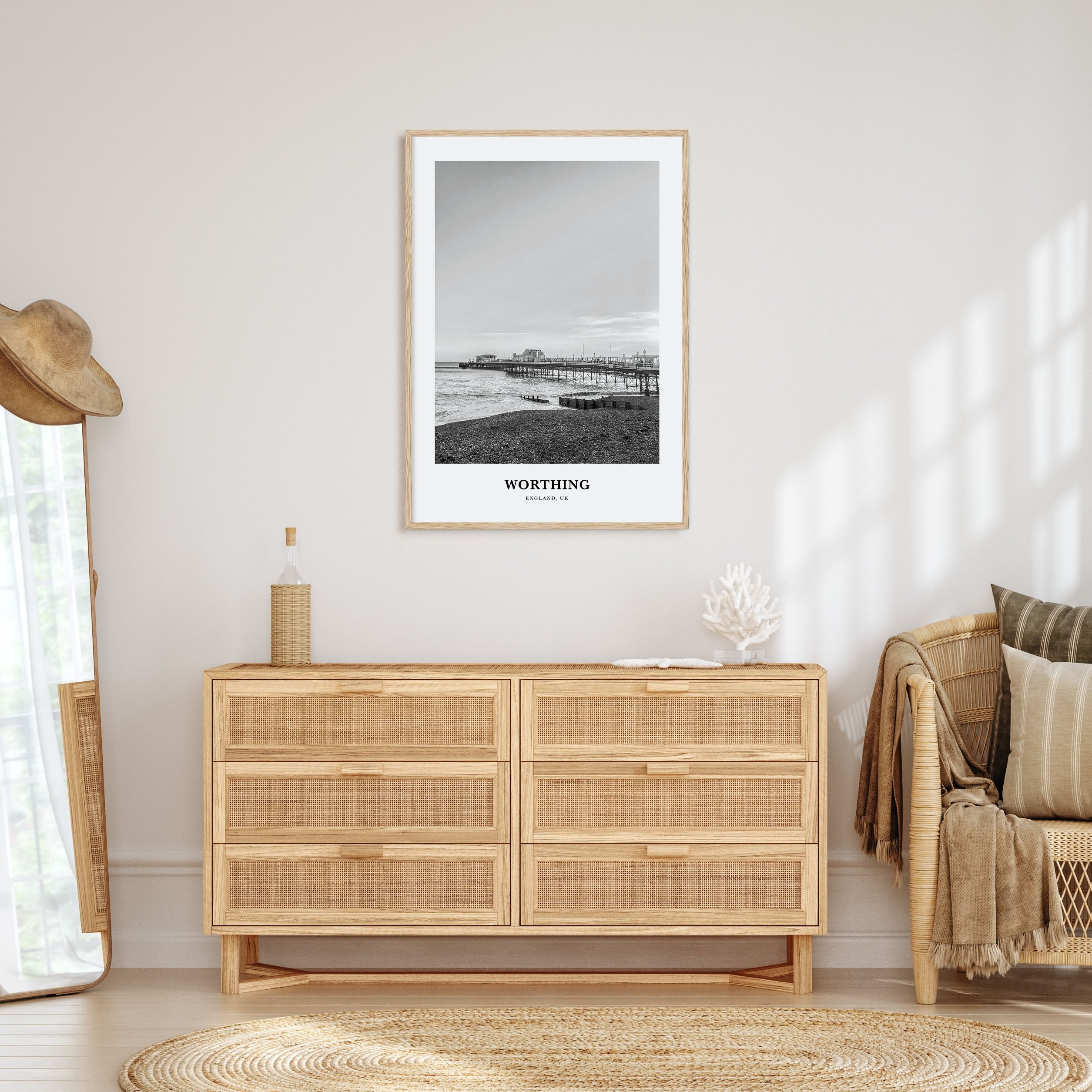 Worthing Portrait B&W Poster