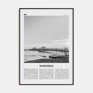 Worthing Travel B&W Poster